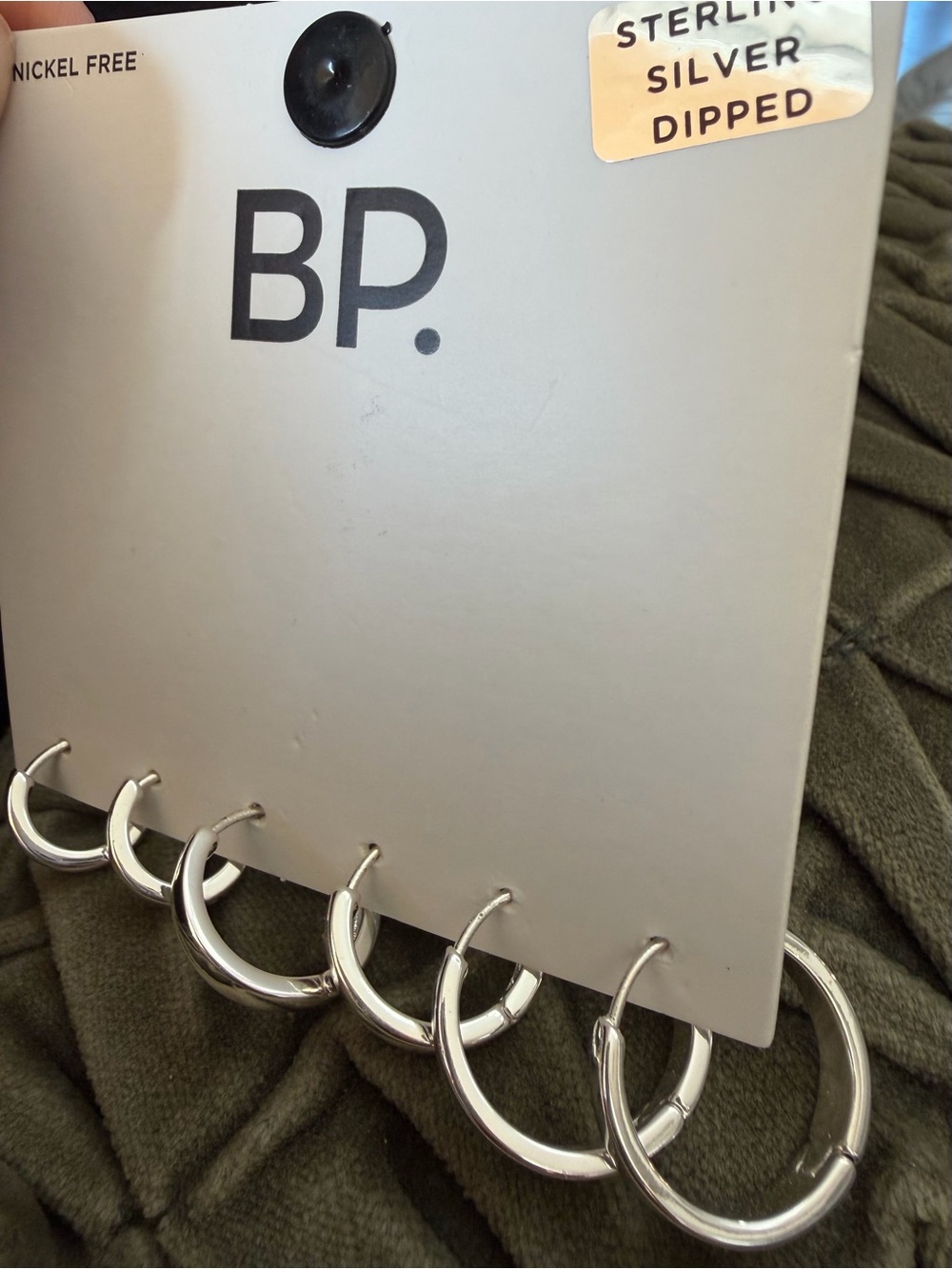 bp Silver-Tone Hoop Earring Set